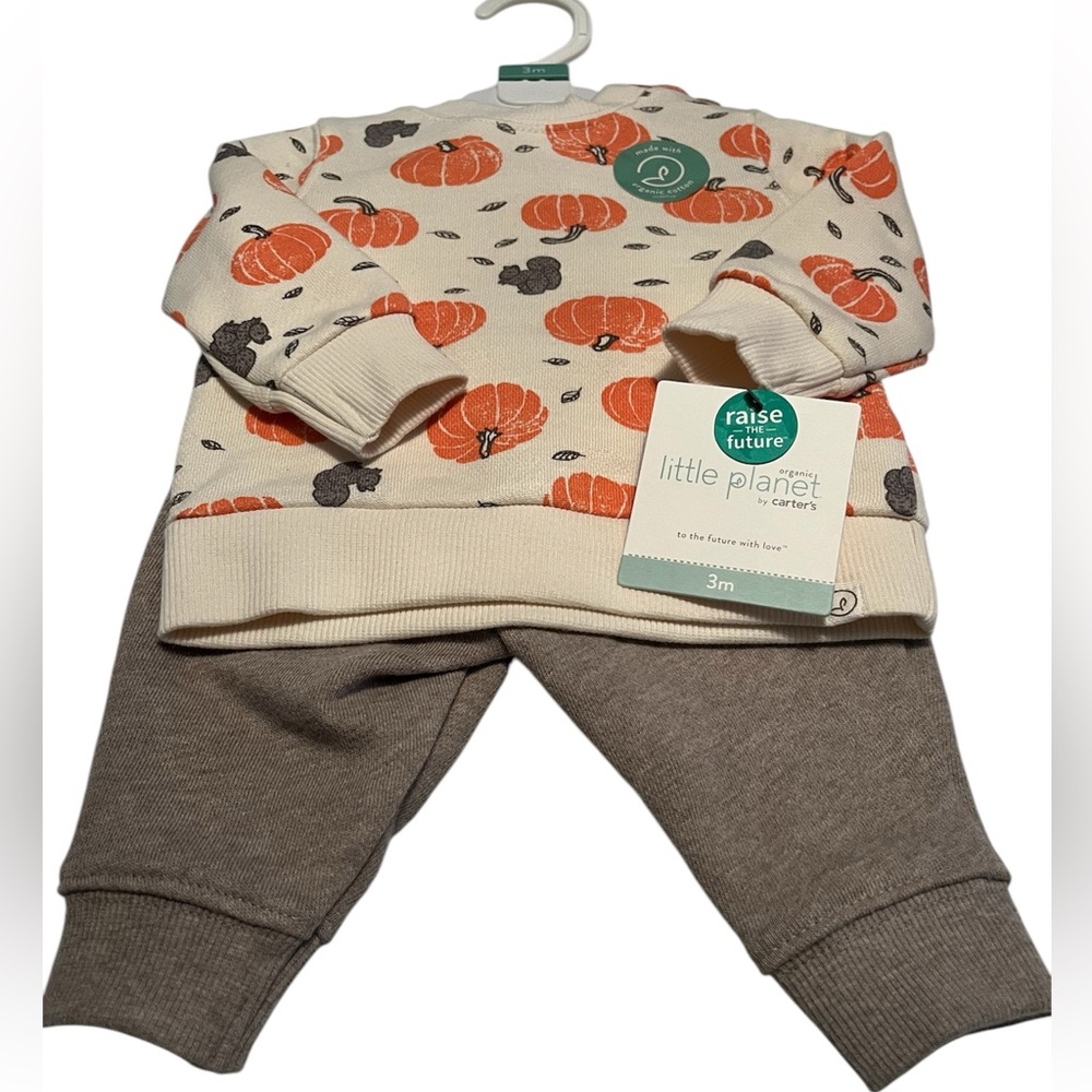 Little Planet by Carters Pumpkin Print Outfit
